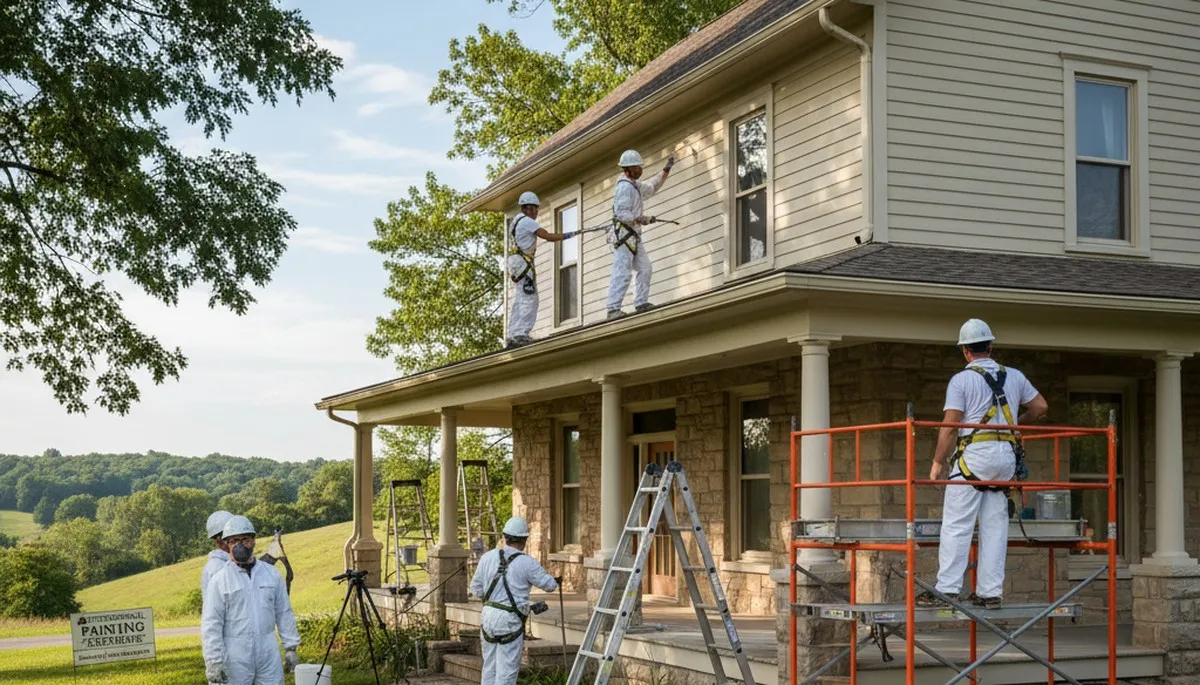 Painting crew providing professional interior and exterior painting services in Overland Park, KS